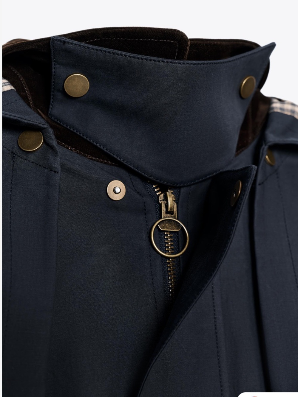 ZARA ZW Collection Viral Hooded Jacket Coat Trench Navy Size S SOLD OUT $179 - Picture 8 of 14